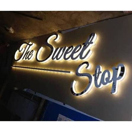 Illuminated 3D acrylic LED letter name board for shopfront in Coimbatore