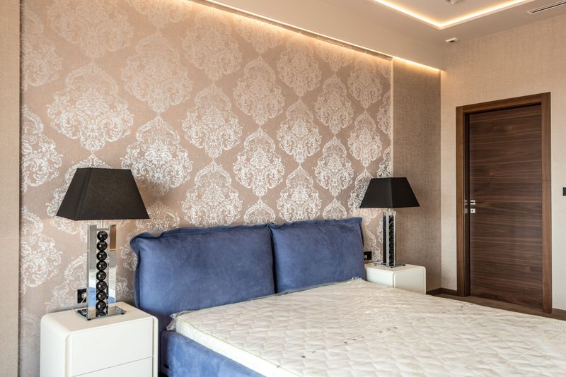 Professional decorative feature wall wallpaper fixing service in Coimbatore