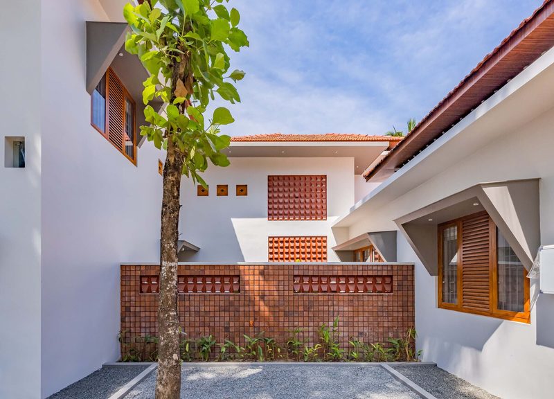 Architectural exterior wall façade design work completed in Coimbatore
