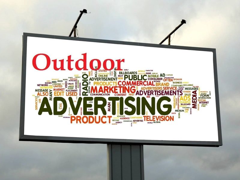 Large format outdoor advertising hoarding board installation in Coimbatore